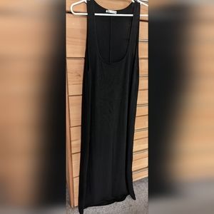 Zara midi/maxi knit tank dress in black. Size Large. Never worn.